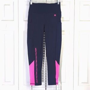 Lily Pulitzer Luxletic weekender high rise midi graphic leggings. Size S